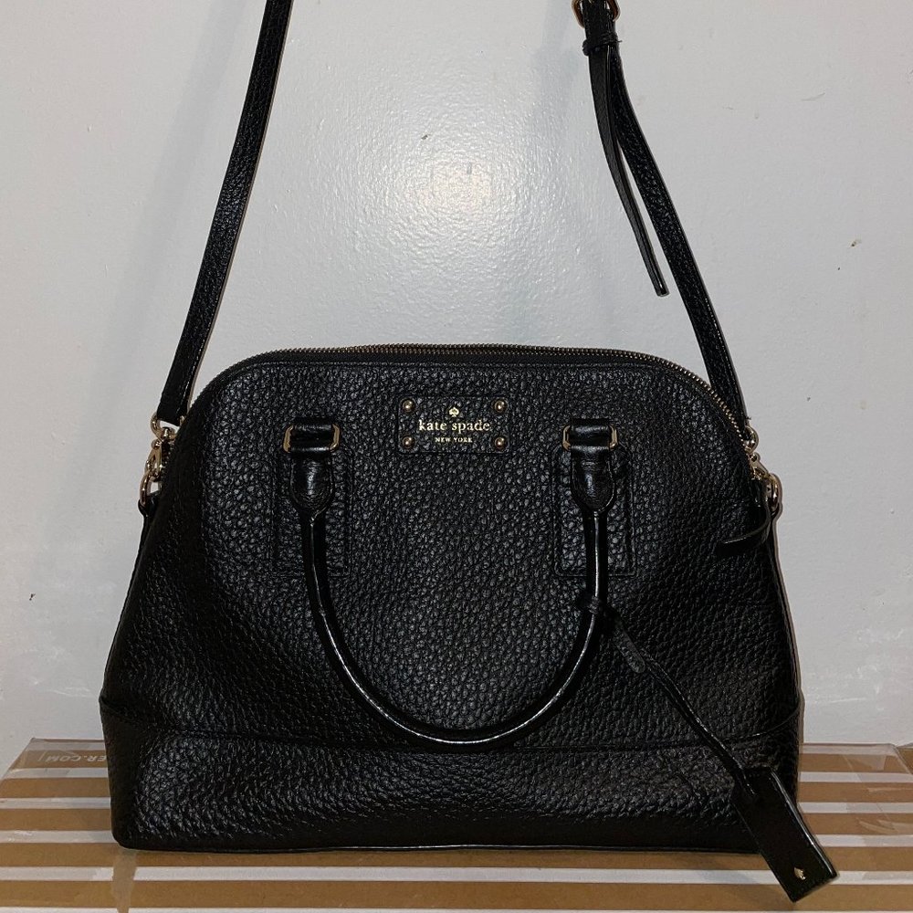 Kate Spade Black Pebbled Crossbody Leather Bag